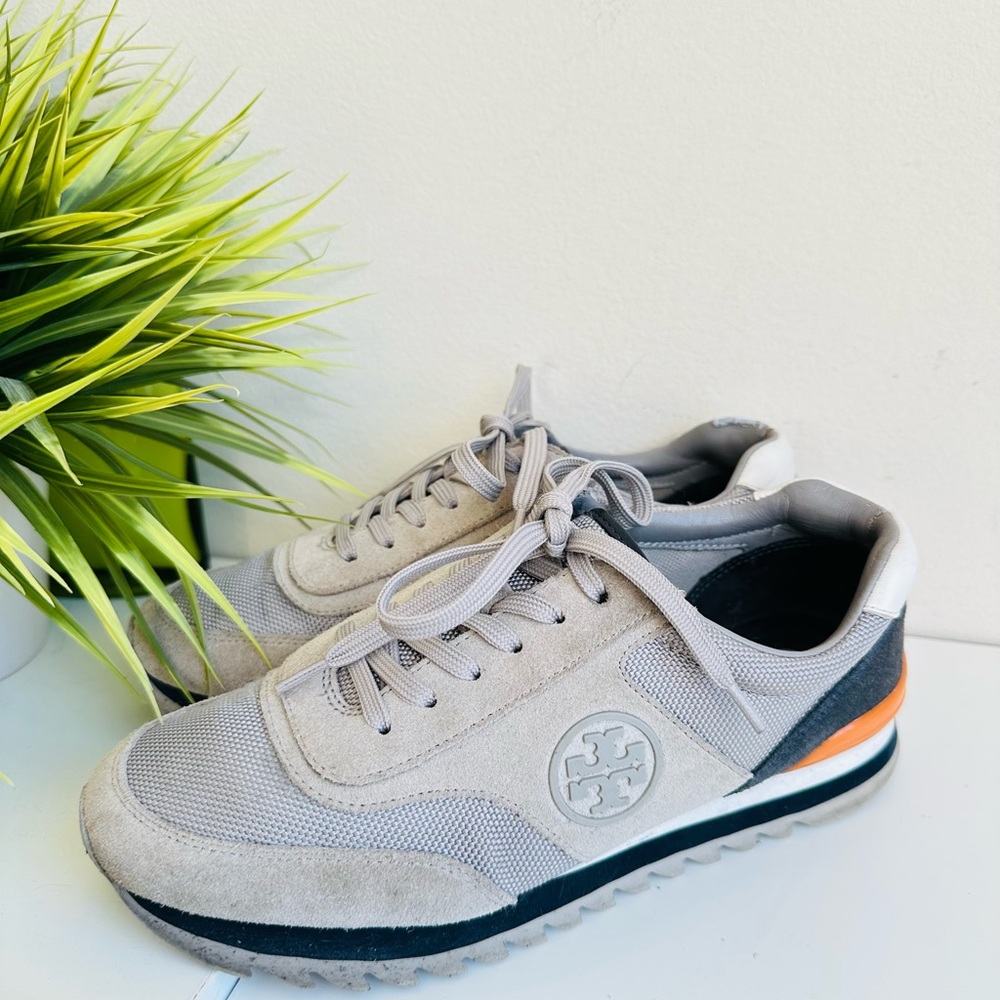 TORY Burch | Gray and Orange Sneakers